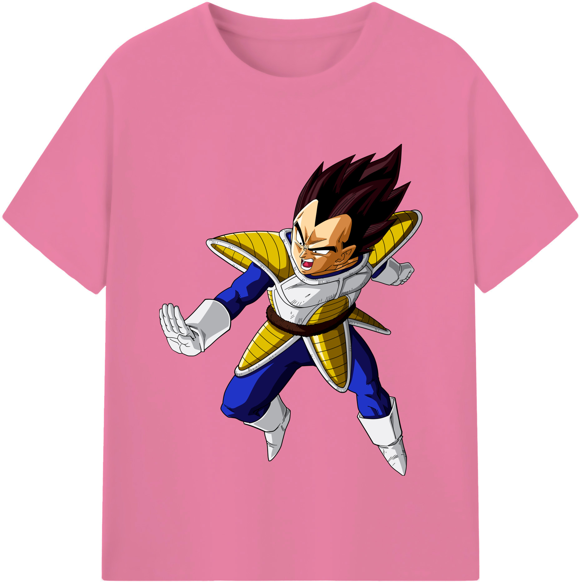 （画像用） ドラゴンボール ベジータ四世（Bejīta Yonsei）DRAGON BALL Vegeta IV 綿100％半袖Tシャツ（フロントプリント）